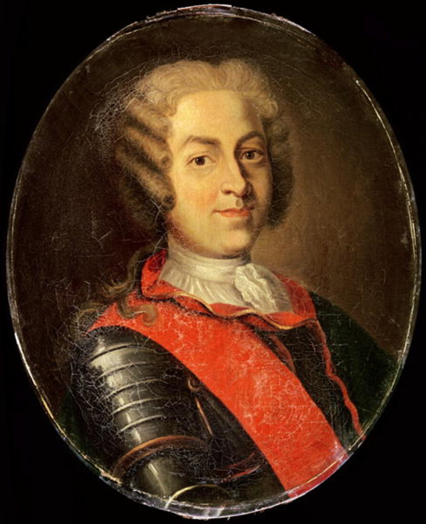 Detail of Portrait of Roland Michel Barrin, Marquis de La Galissonniere by French School