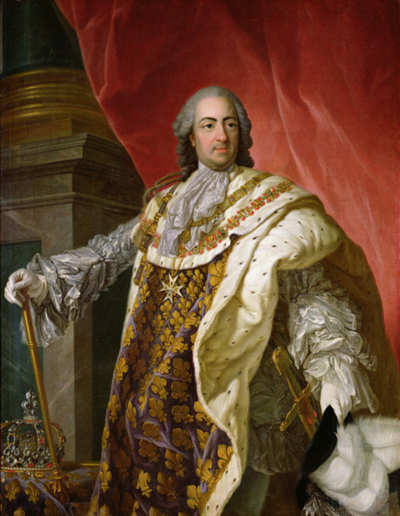 Detail of Louis XV by Louis Michel van Loo