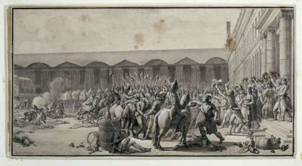 Detail of Defence of the National Convention in the Place du Carrousel, 12 Vendemiaire An IV by Jean Jacques Francois Le Barbier
