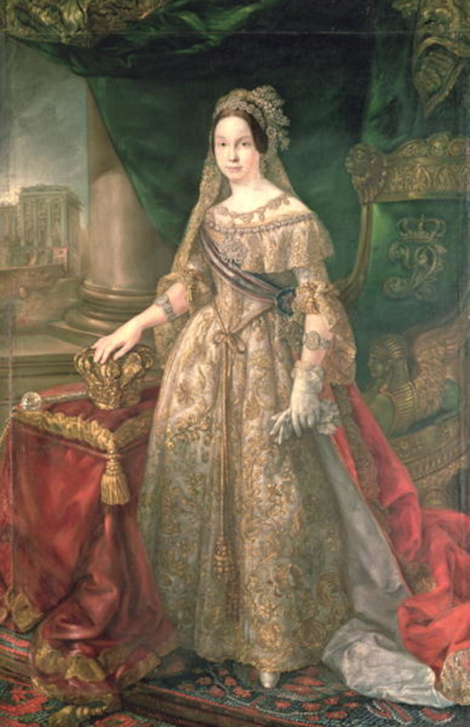 Detail of Queen Isabella II 1843 by Vicente Lopez y Portana