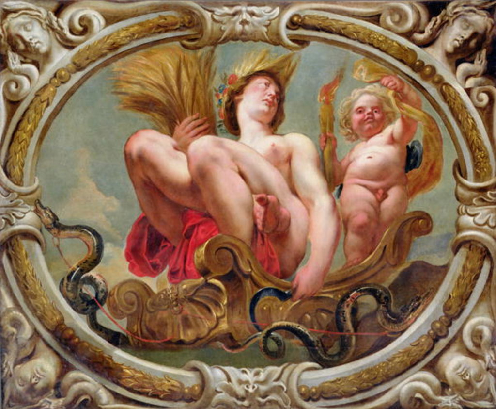 Detail of Virgo by Jacob Jordaens