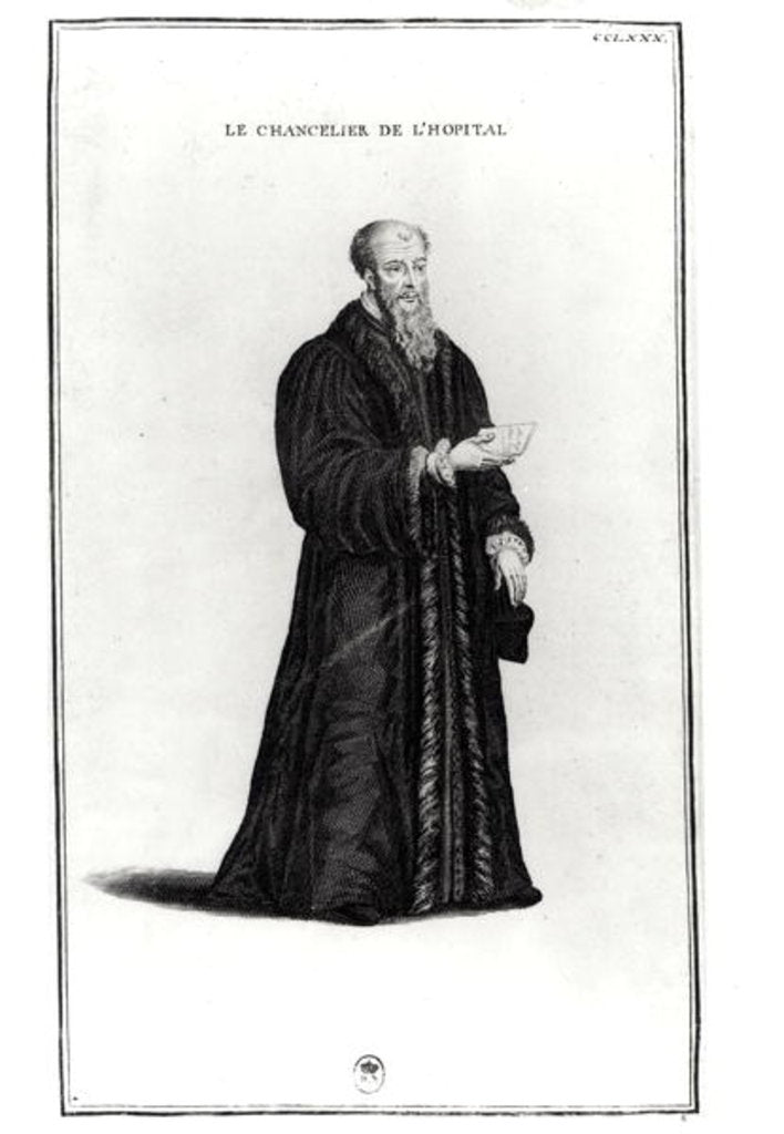 Detail of Portrait of Michel de L'Hospital by French School