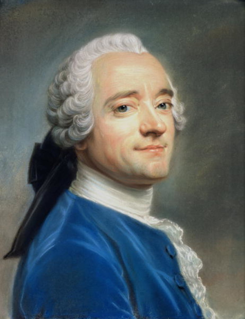 Detail of Self Portrait with lace jabot by Maurice Quentin de la Tour