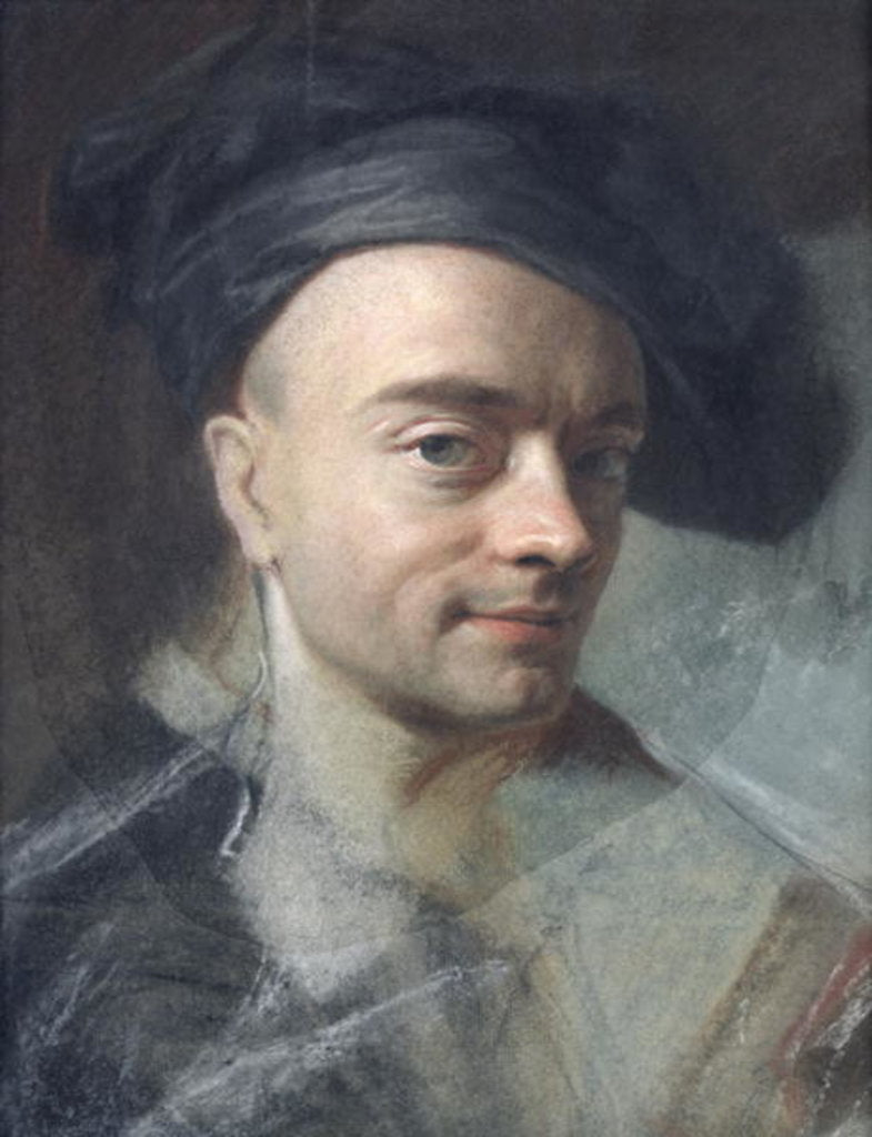 Detail of Self Portrait by Maurice Quentin de la Tour