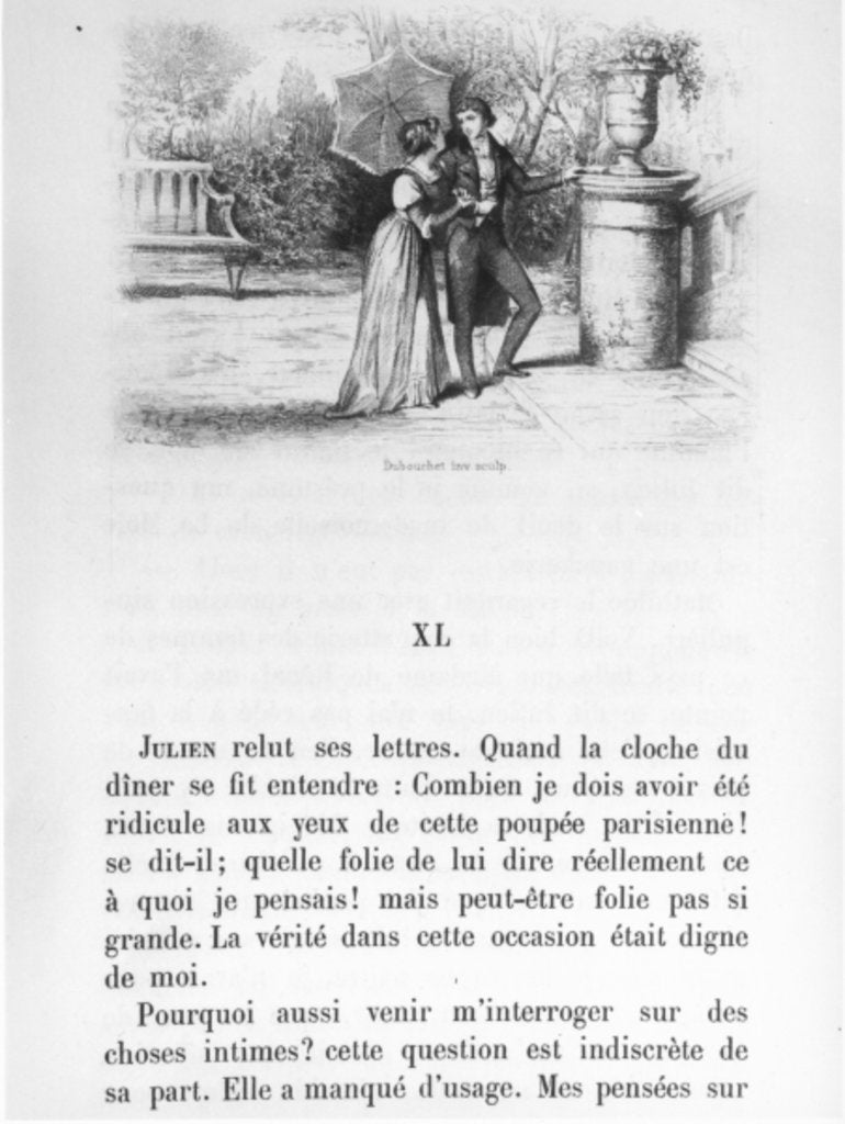 Detail of Illustration for 'The Red and the Black' by Stendhal published in 1884 by Henri Joseph Dubouchet