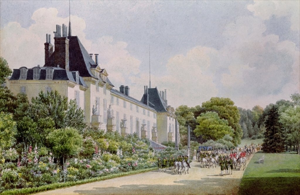 Detail of View of the Garden Facade of the Chateau by Auguste Simon Garneray