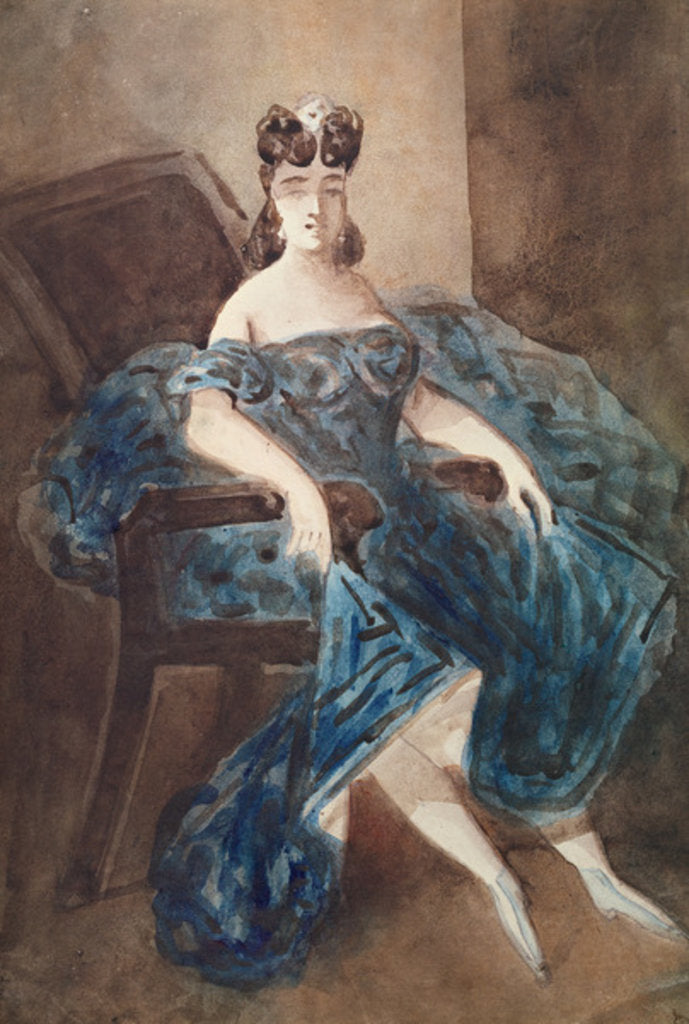 Detail of Woman Seated in an Armchair by Constantin Guys