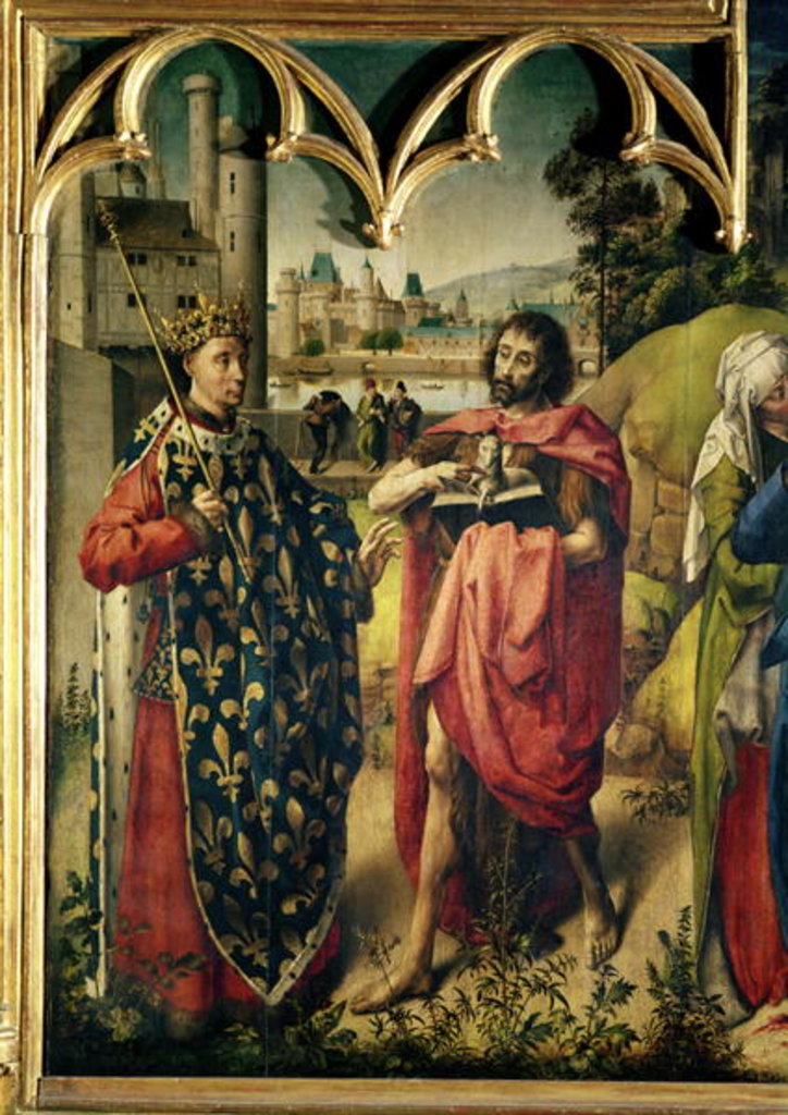Detail of The Parlement of Paris Altarpiece by French School