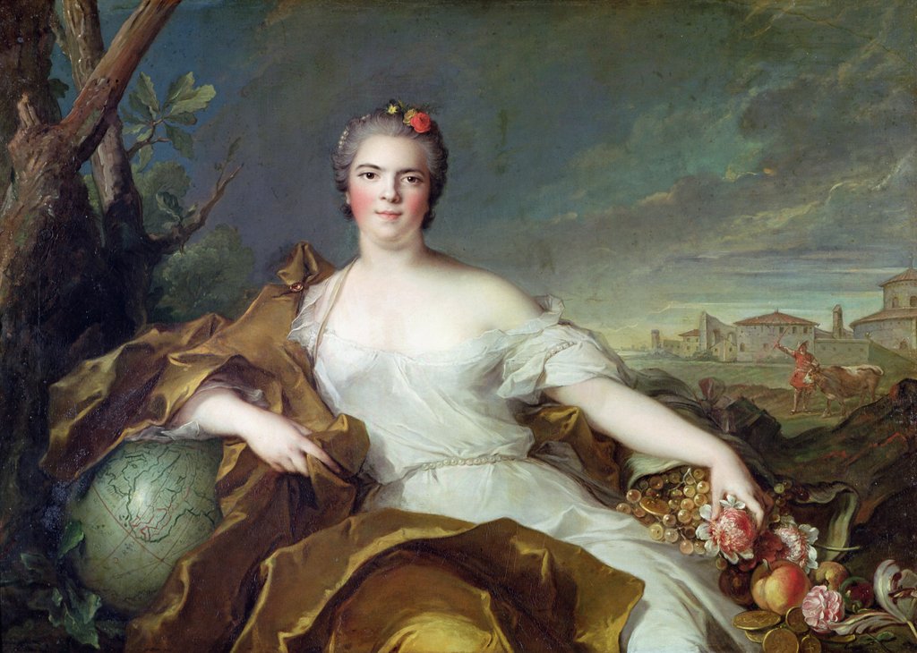 Detail of Louise-Elisabeth de France, as the element of Earth. 1750-1 by Jean-Marc Nattier