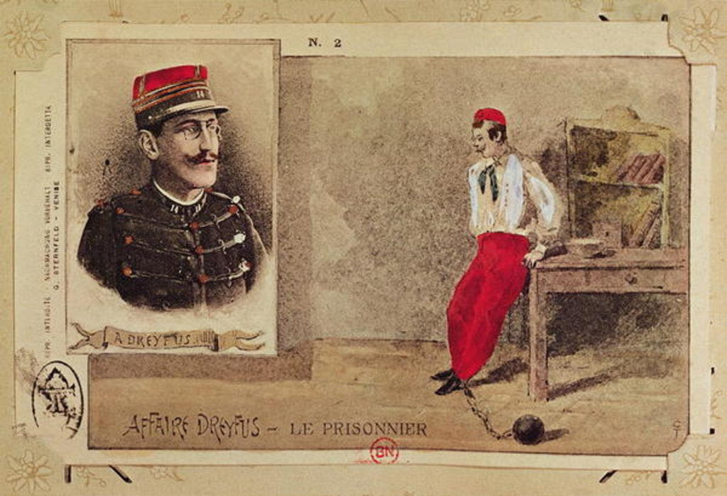 Detail of Alfred Dreyfus as a prisoner, 1894-1906 by School French