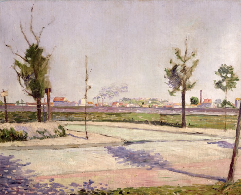 Detail of The Road to Gennevilliers, 1883 by Paul Signac