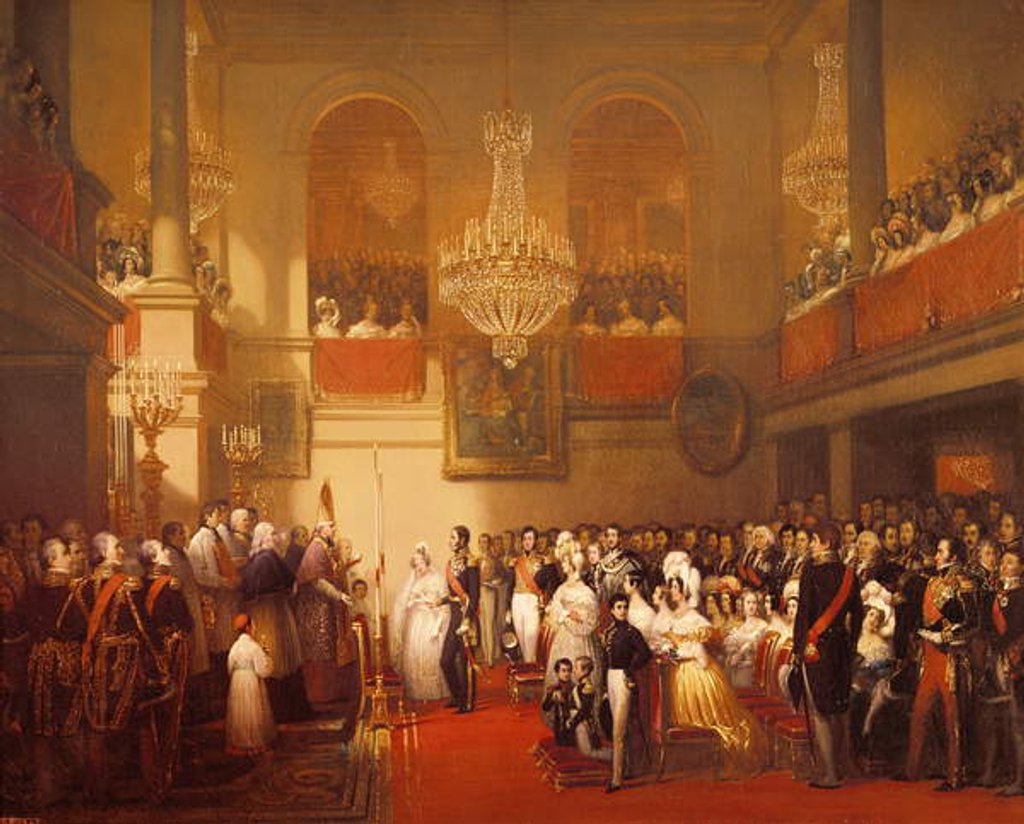 Detail of Wedding of Leopold I to Princess Louise of Orleans at Compiegne, 9th April 1832 by Joseph Desire Court