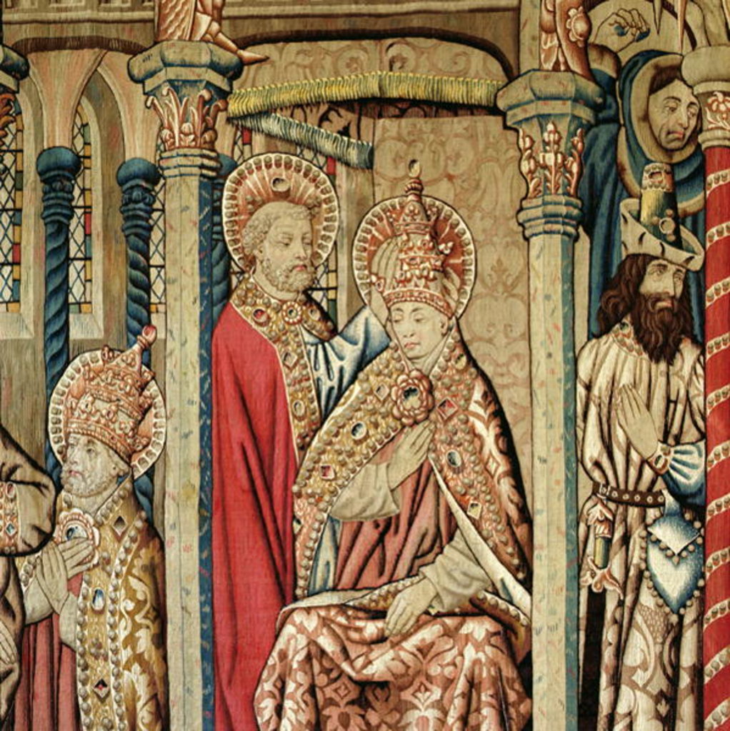 Detail of St. Peter Placing the Papal Tiara on the Head of St. Clement by French School