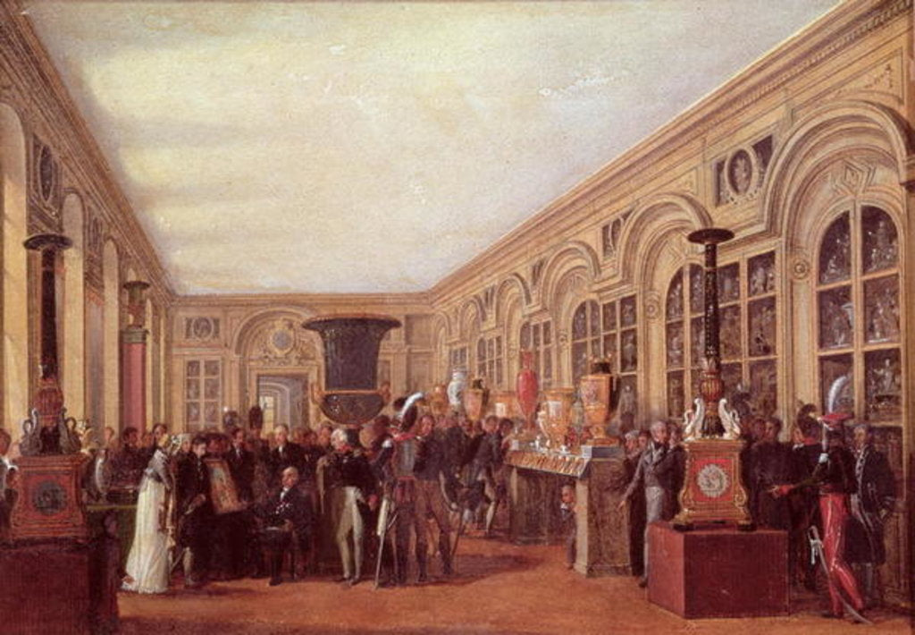 Detail of Alexandre Brongniart Presenting the Artists of the Sevres Workshop to Louis XVIII by Jean-Charles Develly