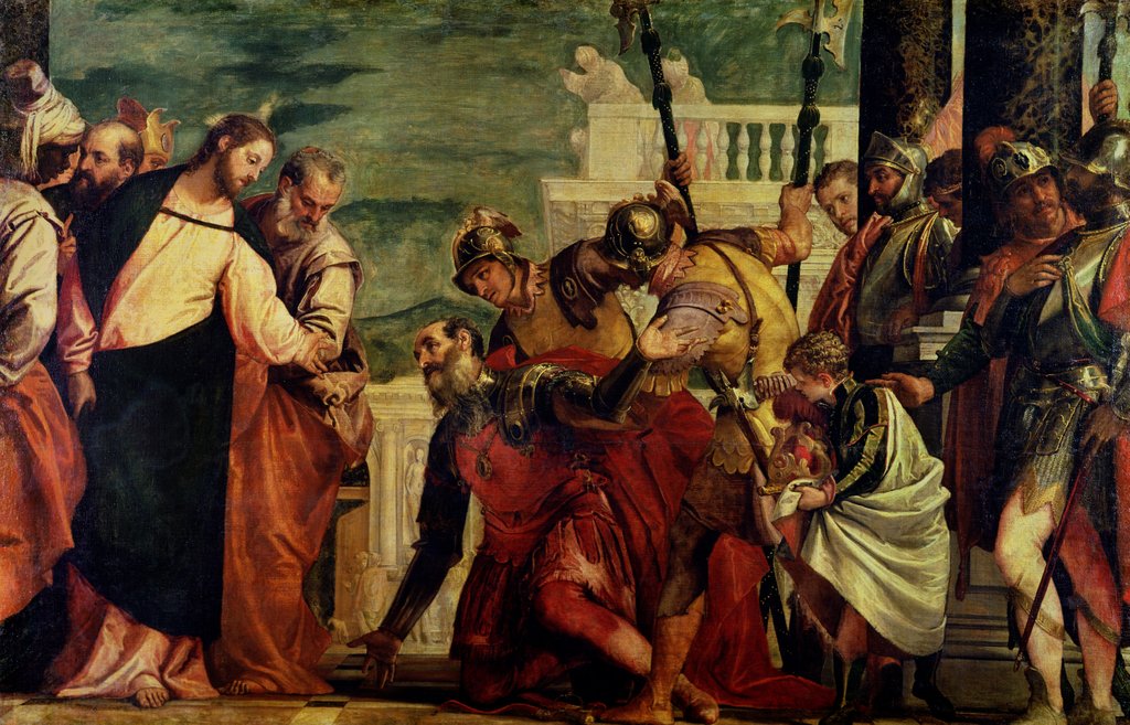 Detail of Jesus and the Centurion by Veronese
