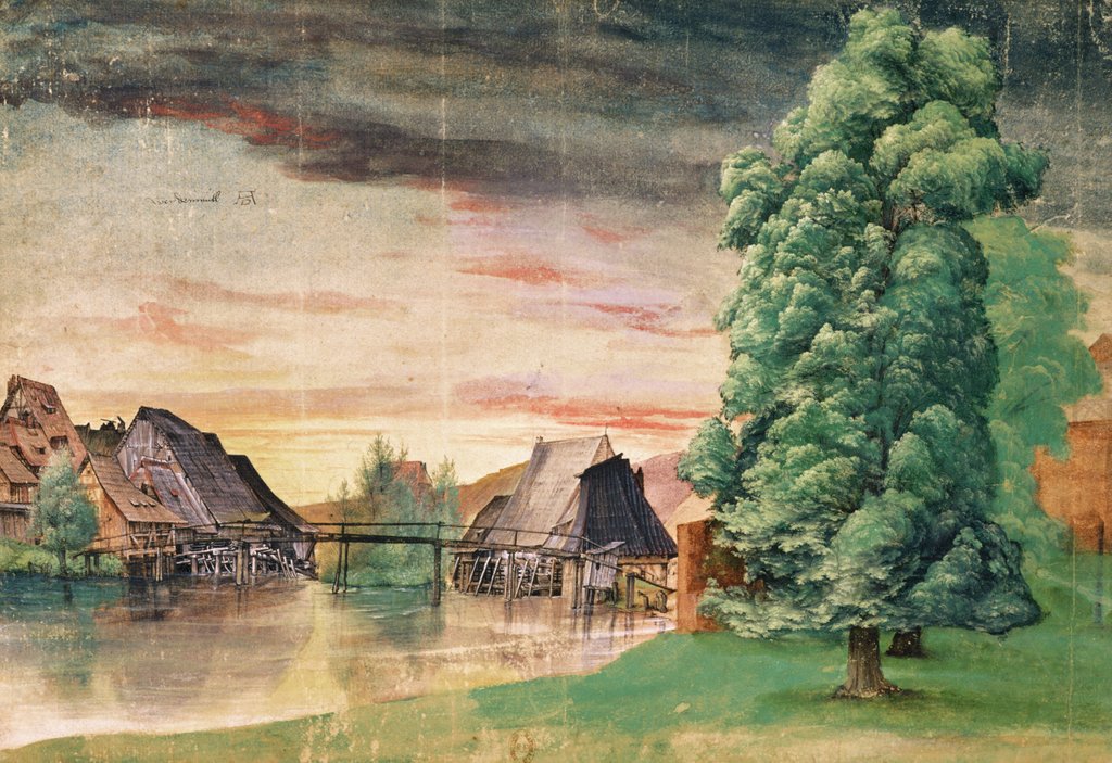 Detail of The Watermill, 1495-97 by Albrecht Dürer or Duerer