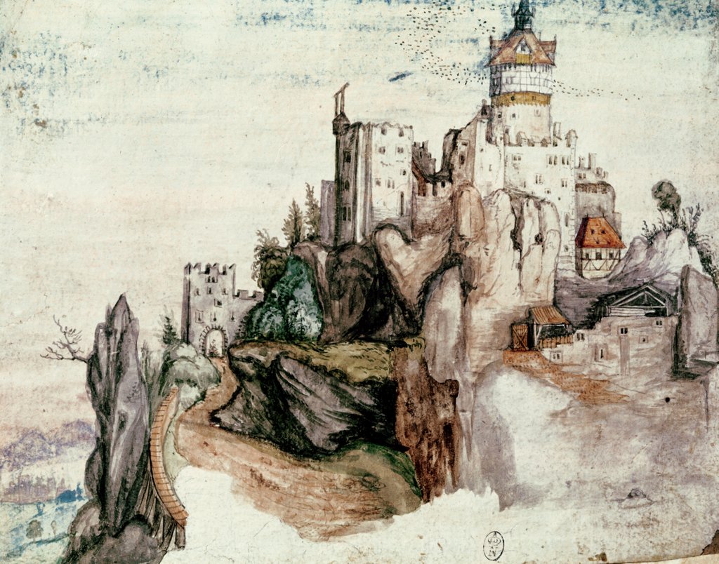 Detail of Fortified Castle by Albrecht Durer or Duerer