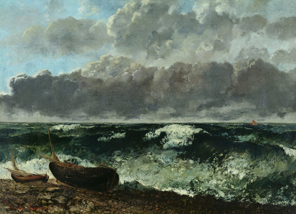 Detail of The Stormy Sea or, The Wave, 1870 by Gustave Courbet