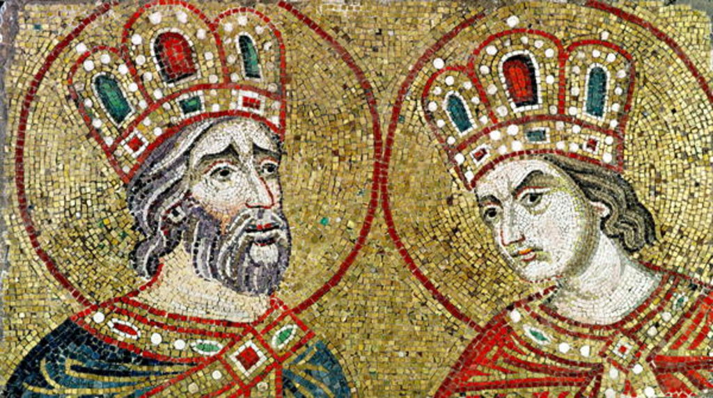 Detail of King David with his son Solomon, detail by Veneto-Byzantine School
