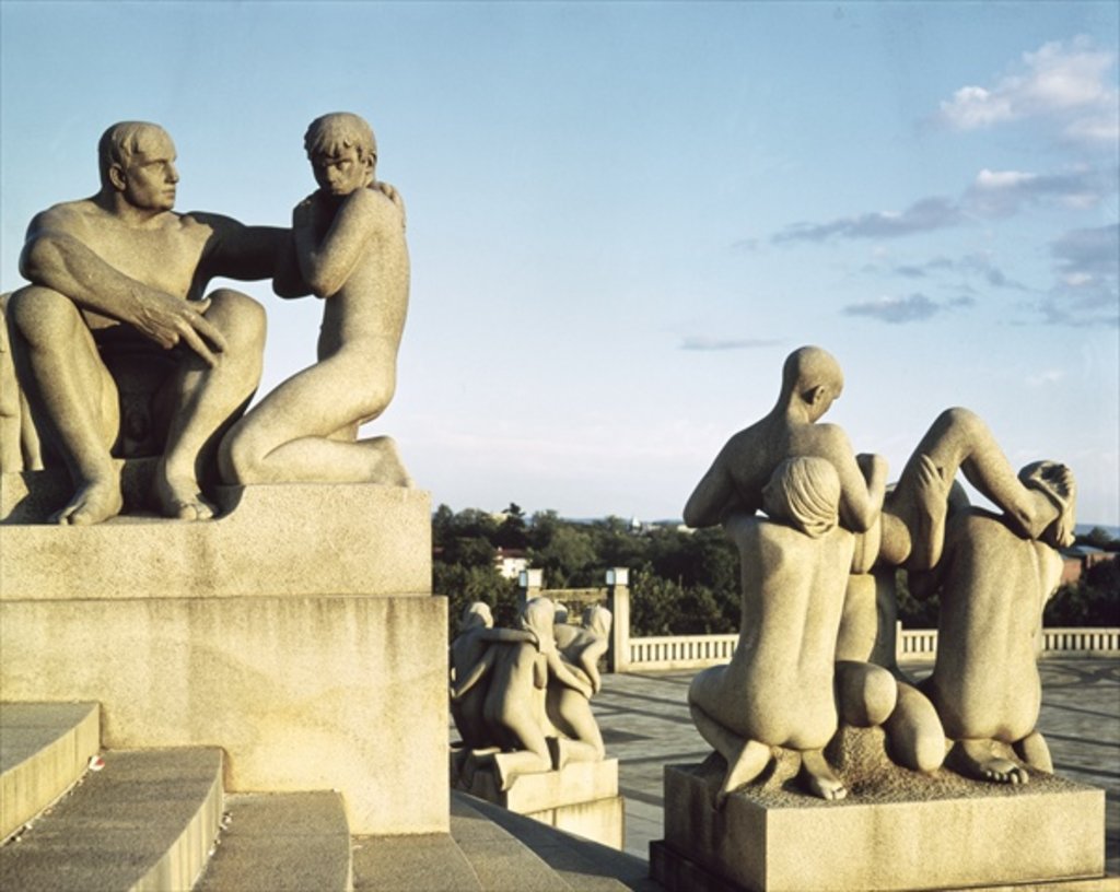 Detail of Detail of a group of sculptures by Gustav Vigeland
