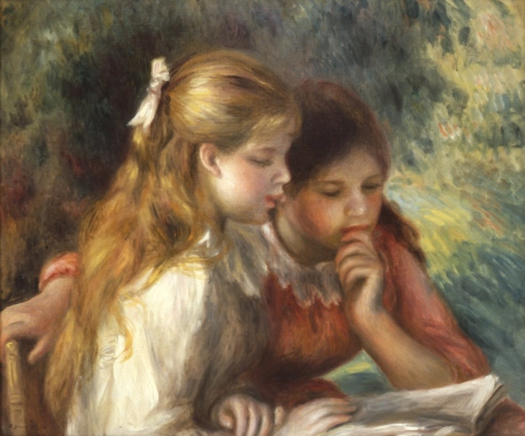 Detail of The Reading, c.1890-95 by Pierre Auguste Renoir
