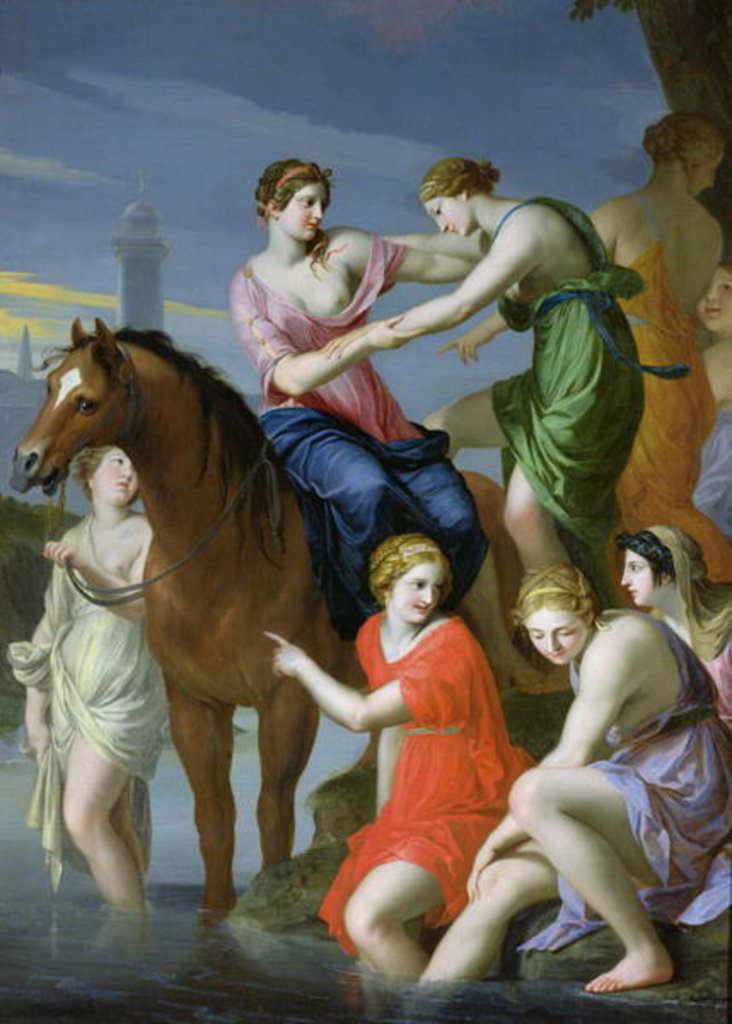 Detail of Clelia Crossing the Tiber by Jacques Stella