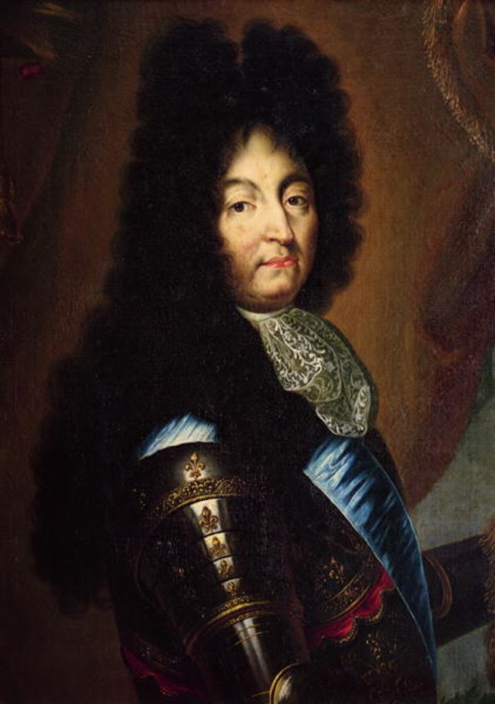 Detail of Louis XIV by Hyacinthe Francois Rigaud