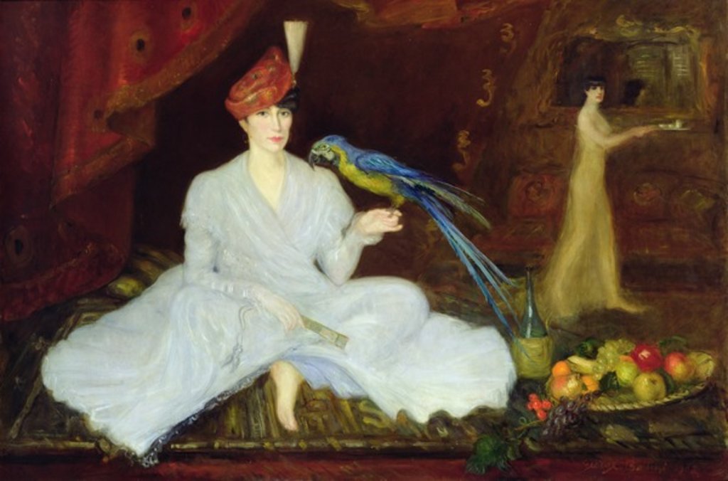 Detail of Woman with a Parrot, 1905 by Georges Bottini