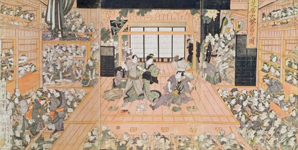 Detail of Interior of a Theatre by Toyokuni II