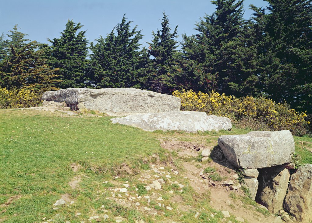 Detail of Dolmen, Dol-ar-March'hadourien Megalithic by Prehistoric Prehistoric