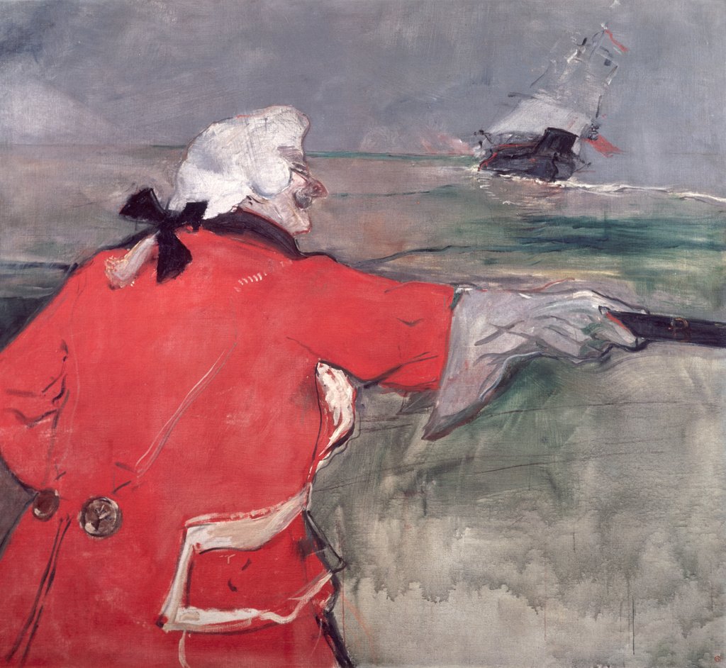 Detail of The Admiral Viaud, or Paul Viaud in an Admiral's Costume, 1901 by Henri de Toulouse-Lautrec
