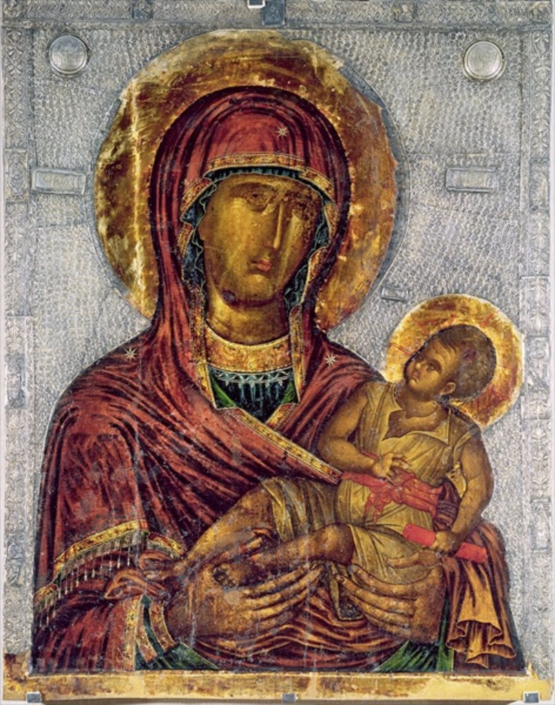 Detail of Virgin and Child by Byzantine