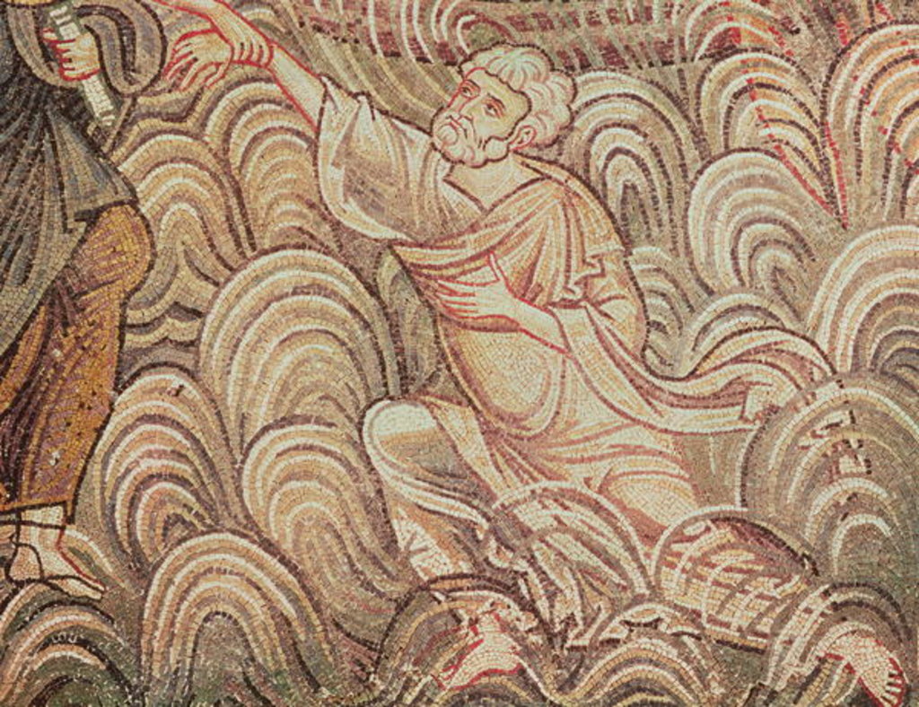 Detail of St. Peter Saved from Drowning by Christ by Byzantine School
