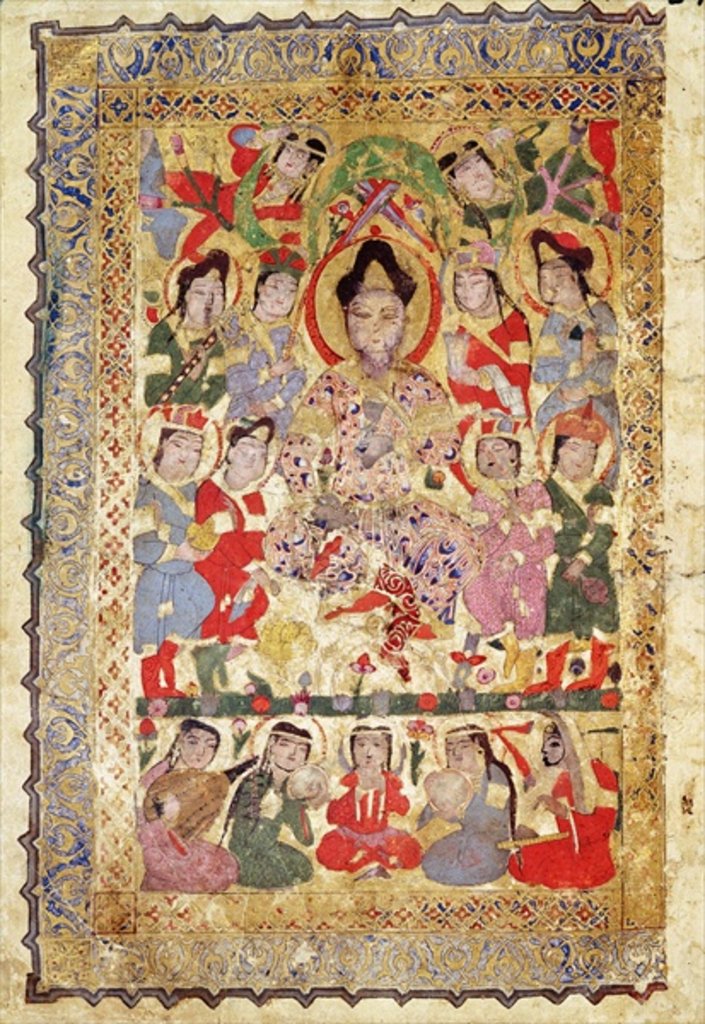Detail of A Poet Singer, Musicians and Singers by Islamic School
