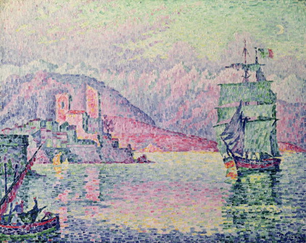 Detail of Antibes, Evening, 1914 by Paul Signac