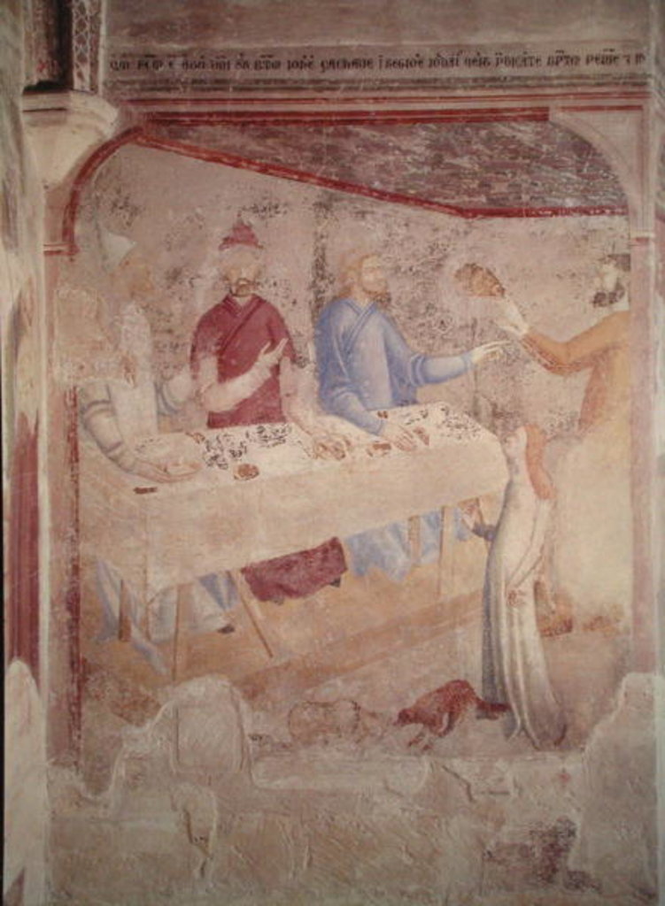 Detail of Herod's Feast, scene from 'The Life of St. John the Baptist Cycle' in the Chapel of St. Jean, 1346-48 by Matteo di Giovanetto da Viterbo