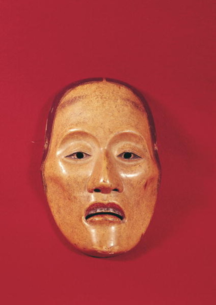 Detail of No theatre mask by School Japanese