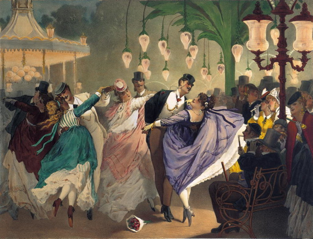 Detail of Waltz at the Bal Mabille by Philippe Jacques Linder