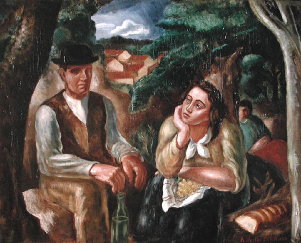 Detail of The Peasant Meal at Vallet by Amedee de La Patelliere
