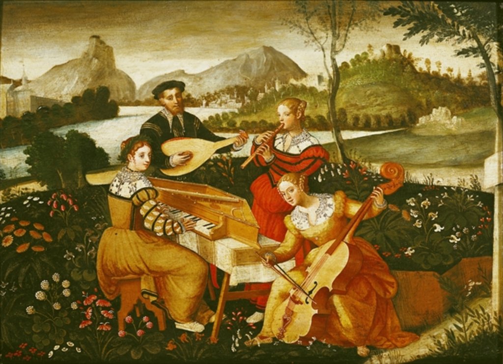 Detail of The Outdoor Concert by Italian School