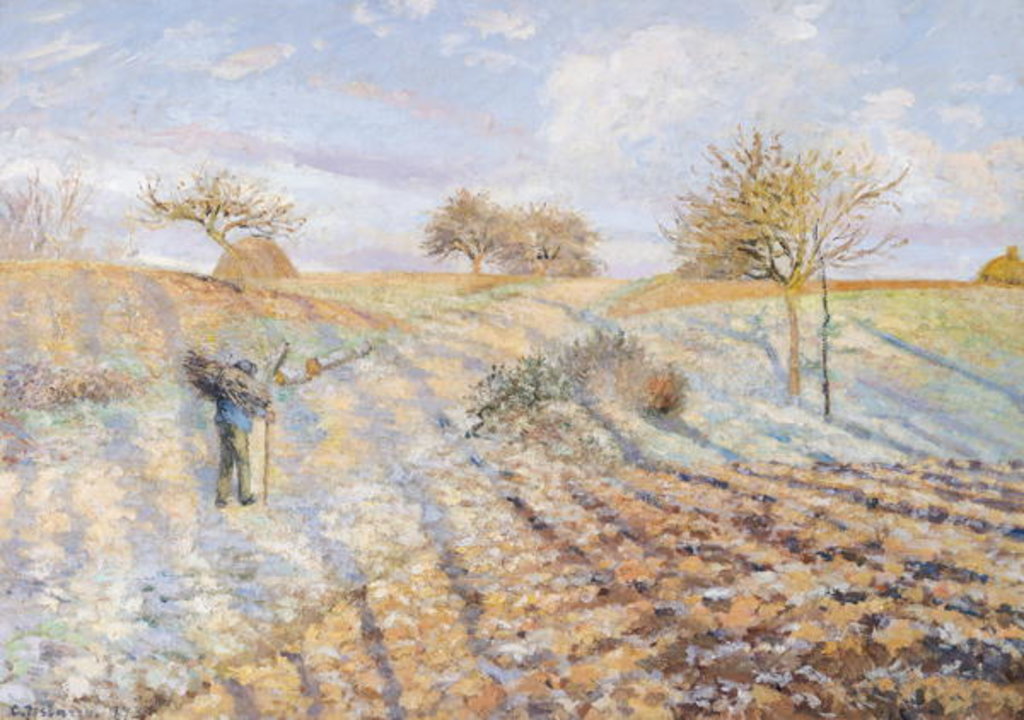 Detail of White Frost, 1873 by Camille Pissarro