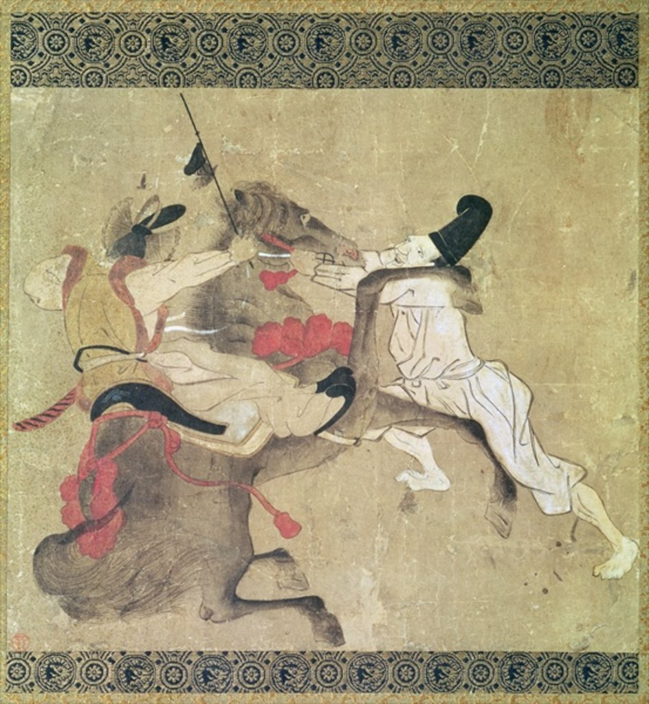Detail of The Angry Horse by Japanese School