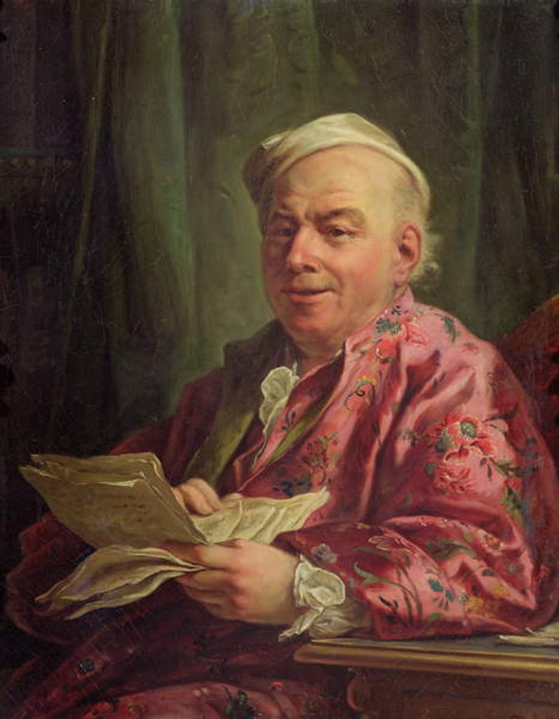 Detail of Portrait of a Man by Jean Bernard Restout