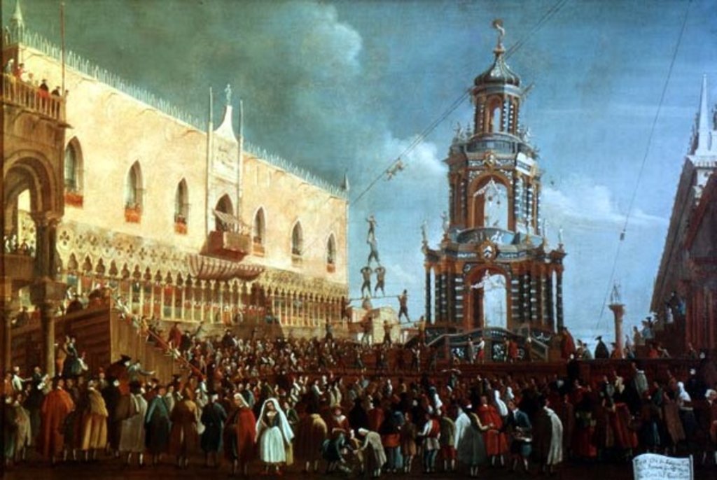 Detail of Feastday, St. Mark's Square by Gabriele Bella