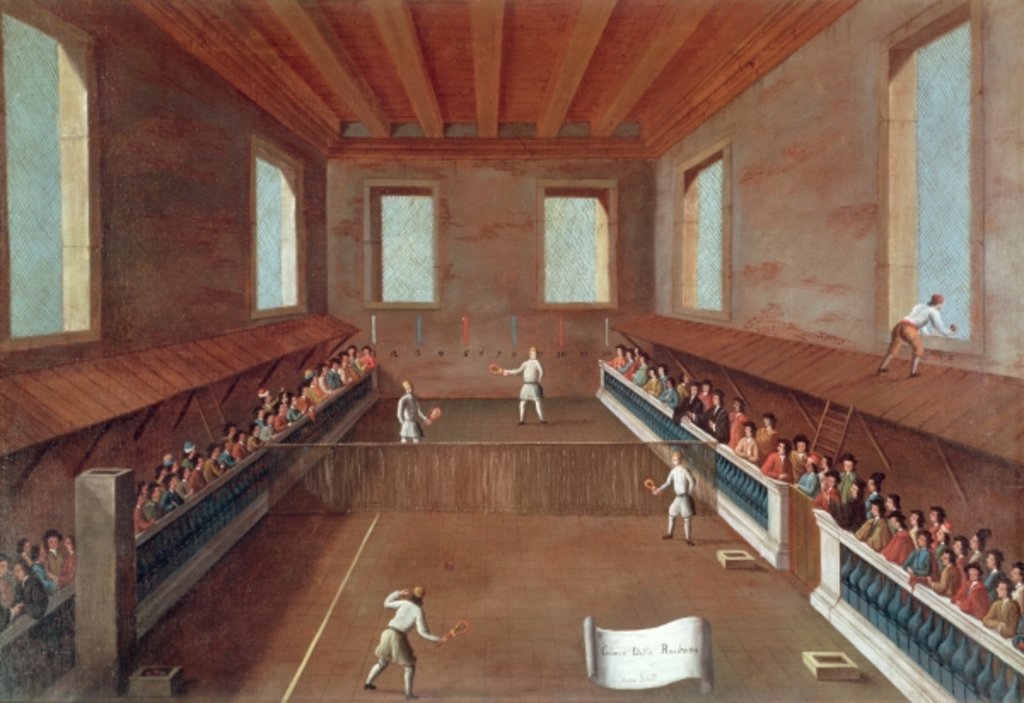 Detail of Game of Racquets, 18th century by Gabriele Bella