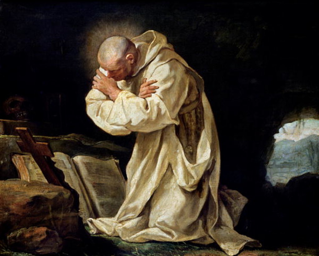 Detail of St. Bruno Praying in the Desert, 1763 by Jean Bernard Restout
