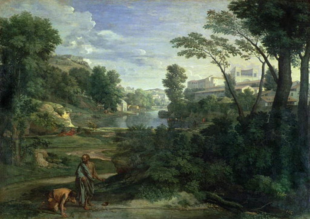 Detail of Landscape with Diogenes, 1648 by Nicolas Poussin