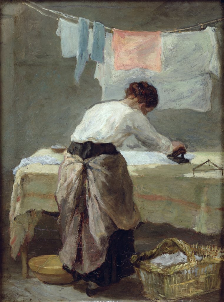 Detail of Woman Ironing by Armand-Desire Gautier