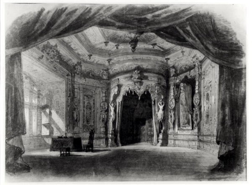 Detail of Stage Set for 'Don Giovanni', opera by Wolfgang Amadeus Mozart by Charles Antoine Cambon