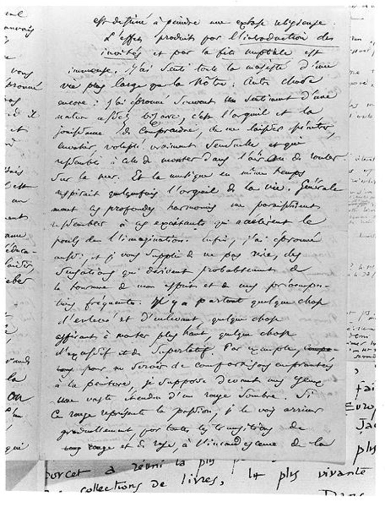 Detail of Letter to Richard Wagner 17th February 1860 by Charles Pierre Baudelaire